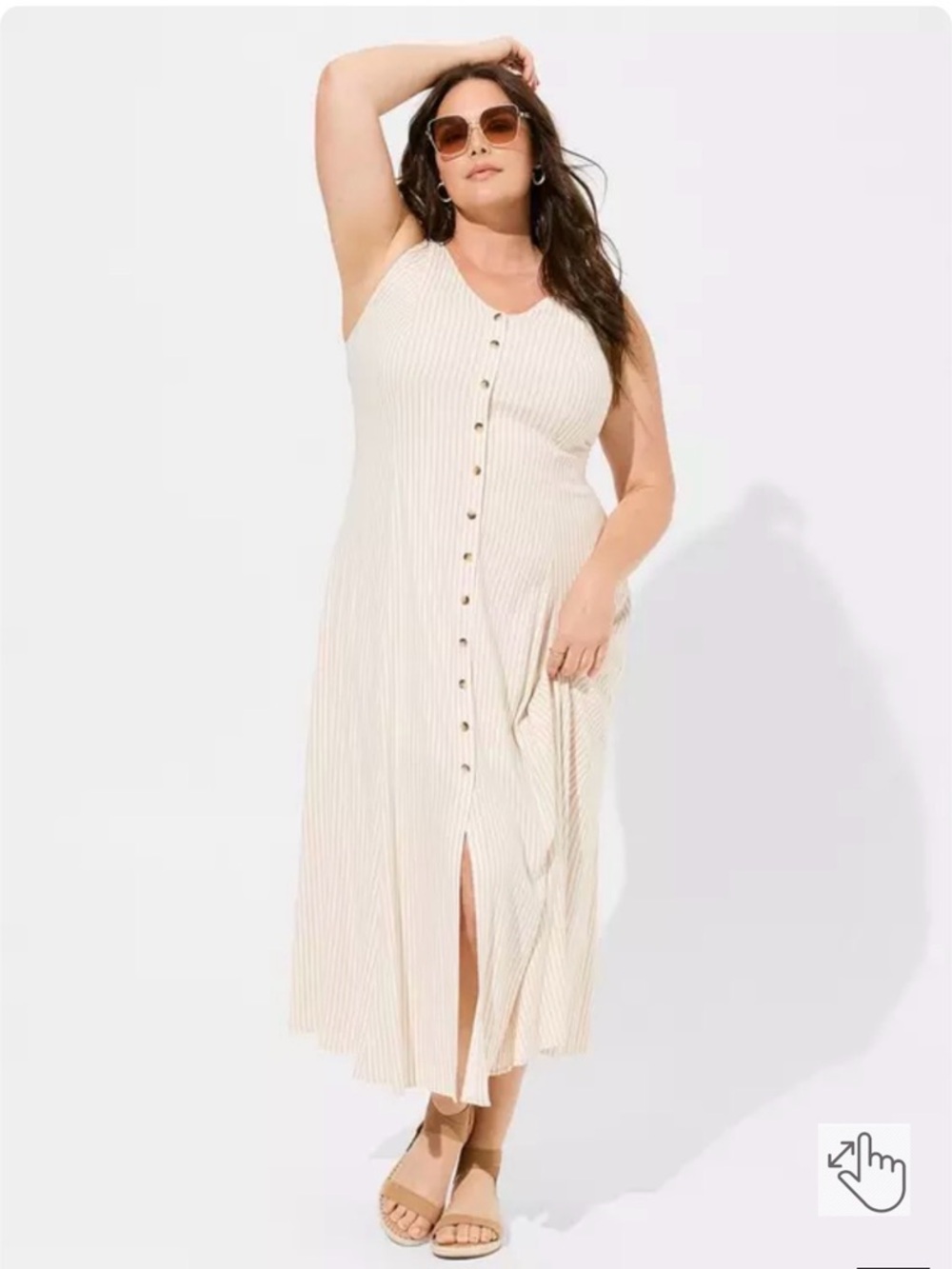 torrid 1X Lace-Up Back Maxi Dress